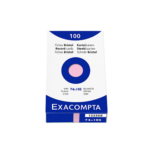 EXACOMPTA Fiches bristol, A7, uni, rose ()