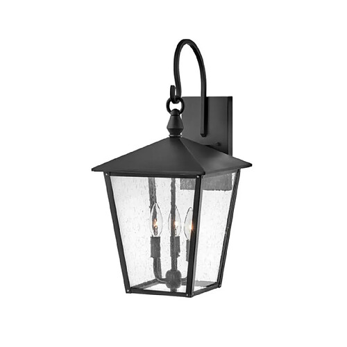 Elstead Lighting Applique murale extérieur Hinkley Aluminium,laiton,verre grainé transparent Noir