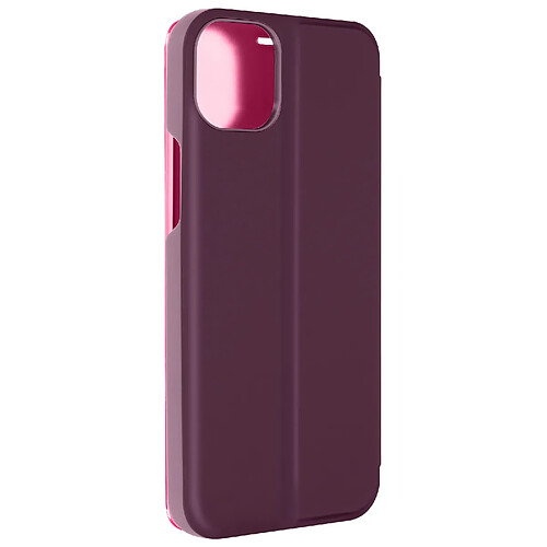 Avizar Étui Clear View pour iPhone 15 Clapet Miroir Fonction Support Violet