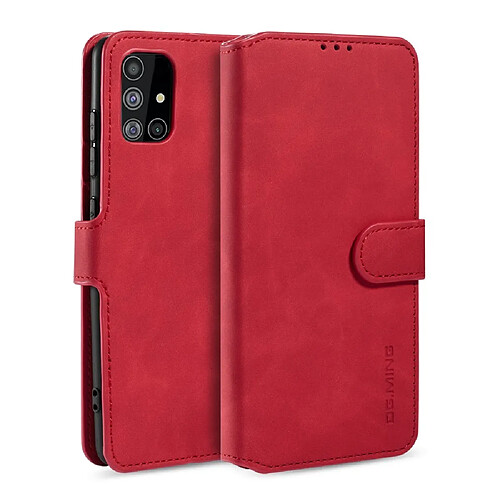 Etui en PU style rétro avec support rouge pour votre Samsung Galaxy A51 5G SM-A516