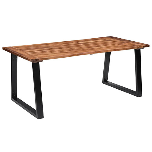 vidaXL Table à manger Bois d'acacia massif 180x90 cm