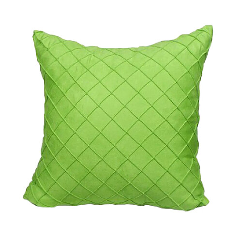 doux velours soild décoratif carré jet oreiller couvre vert-50x50cm