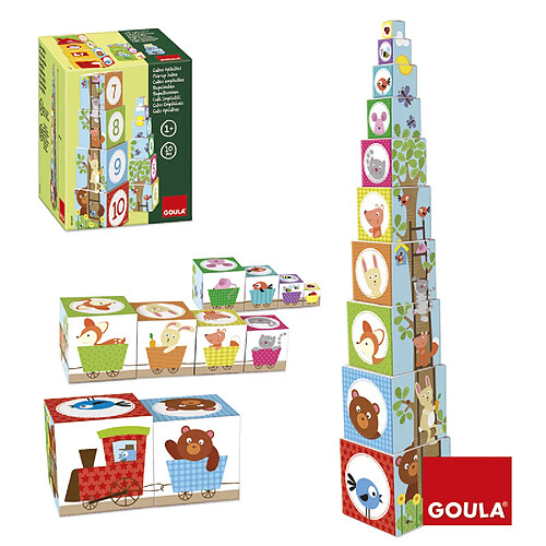 Goula Cubes à empiler Forêt