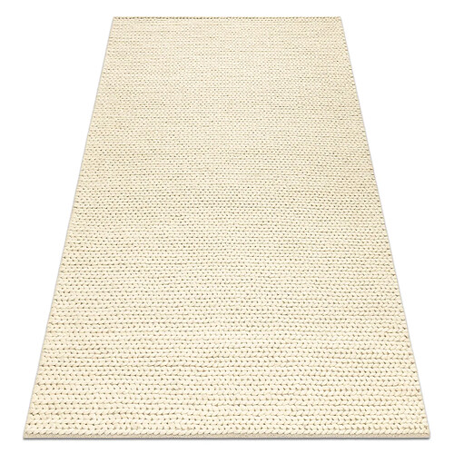 RUGSX Tapis en laine TAHAR 99004B crème - TISSÉ MAIN boucle, uniforme 200x290 cm