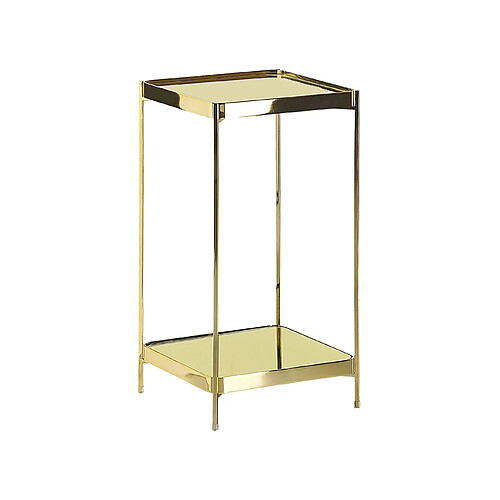 Beliani Table appoint dorée 29 x 29 x 60 cm ALSEA