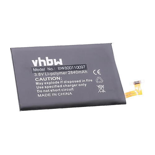 vhbw Li-Polymer Batterie 2840mAh (3.8V) pour téléphone, smartphone HTC One Hima, M9, M9 Plus, M9+, M9pw, Me comme B0PGE100, 35H00236-01M.