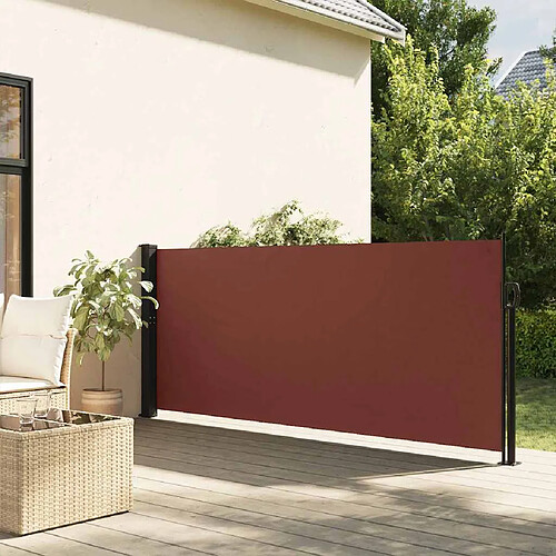 vidaXL Auvent latéral rétractable marron 100x500 cm