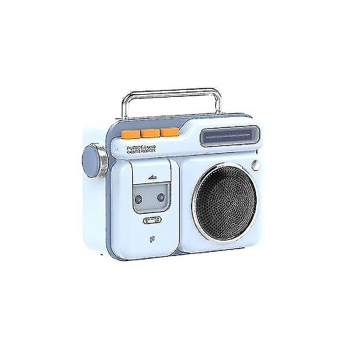 Universal Retro Radio Shape HiFi Wireless Bluetooth haut-haut-parleur portable Bluetooth haut-haut-parleurs (bleu)