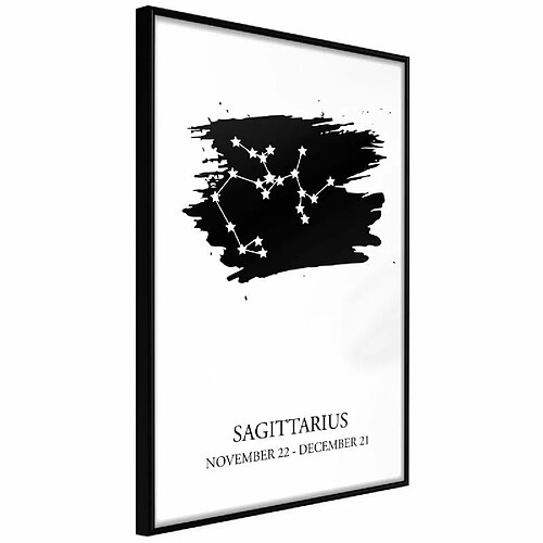 Paris Prix Affiche Murale Encadrée Zodiac Sagittarius I 20 x 30 cm Noir