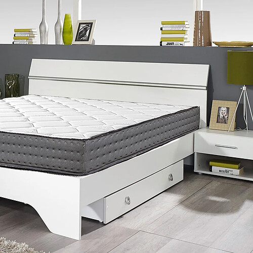 Visiodirect Matelas réversible Queen Size LUNA en mousse 3D face été/ hiver, mémoire de forme