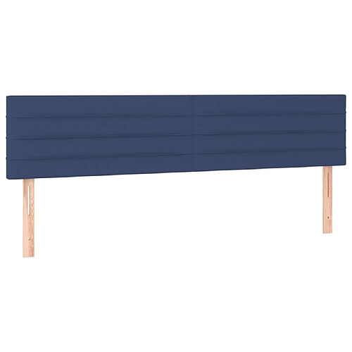 Maison Chic Lot de 2 Têtes de lit design Bleu pour chambre - Décoration de lit 80x5x78/88 cm Tissu -MN13733