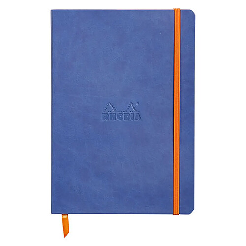 Carnet souple Rhodiarama point DOT - 14,8 x 21 cm bleu