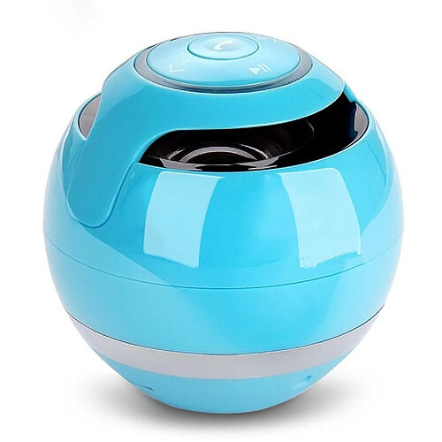 Yonis Enceinte Bluetooth Portable LED Lumineuse Mini Subwoofer Bleue