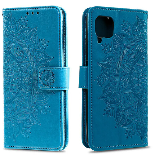 Etui en PU fleur spéciale bleu pour votre Huawei P40 lite/Nova 7i/Nova 6 SE