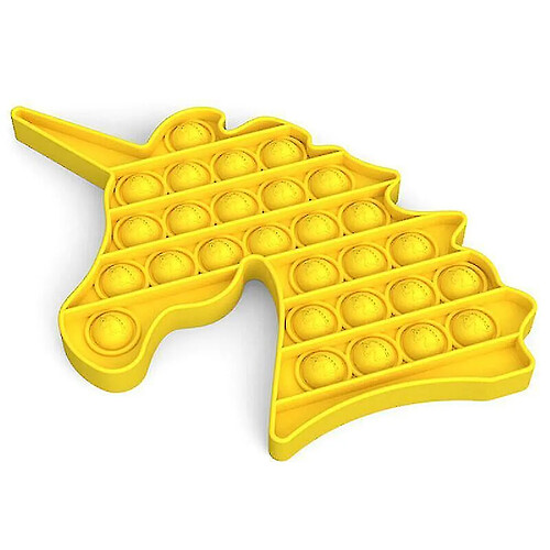 Universal (Jaune - Unicorne) Octogone Push Pop Bubble Enveloppe d'angoisse relief de stress