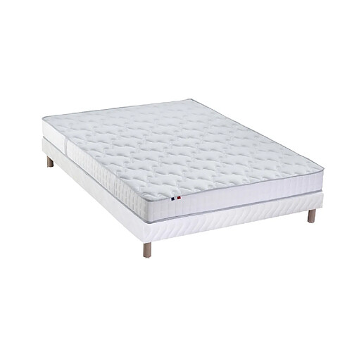 Idliterie Ensemble Matelas Mousse à Mémoire de forme et mousse HR ZENITH + Sommier - Made in France