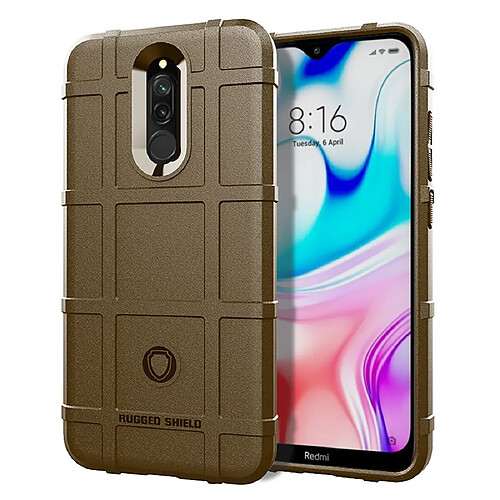 Wewoo Coque Souple Pour Xiaomi Redmi 8A Housse TPU antichoc à couverture totale Marron