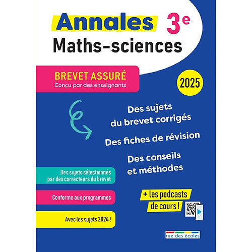 Annales maths-sciences 3e : 2025