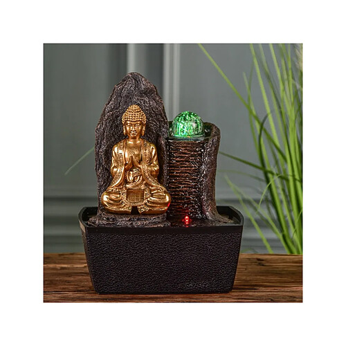 Ac-Deco Fontaine Bouddha Haka - L 15 x l 20 x H 25 cm - LED