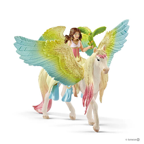 Schleich 70566 Figurines - Fée Surah avec un pégase scintillant