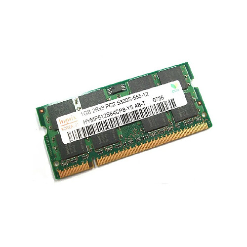 1Go RAM PC Portable SODIMM Hynix HYMP512S64CP8-Y5 AB-T DDR2 667Mhz PC2-5300S CL5 · Occasion