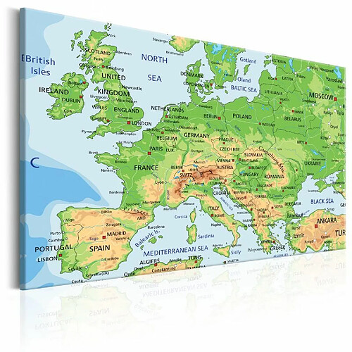 Paris Prix Tableau Imprimé Map of Europe 40 x 60 cm