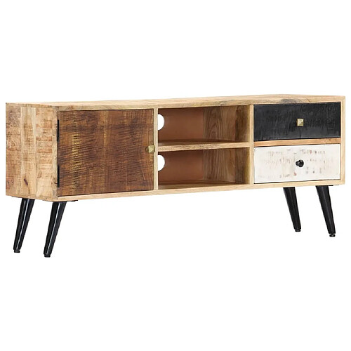 Maison Chic Meuble TV scandinave - Banc TV pour salon 115 x 30 x 47 cm Bois massif de manguier -MN43913