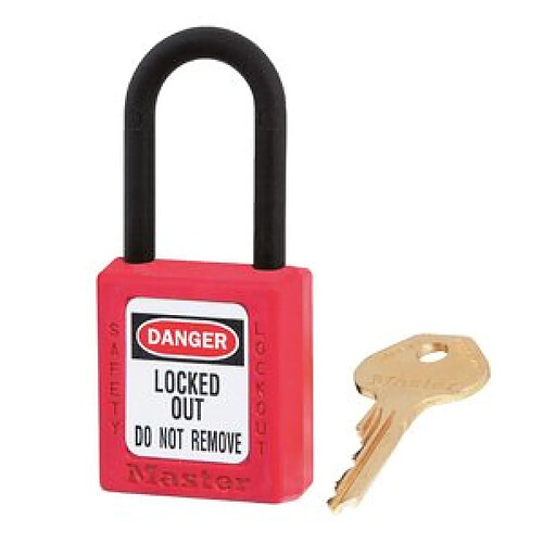 Cadenas non conducteur ZENEX MASTER LOCK 406RED