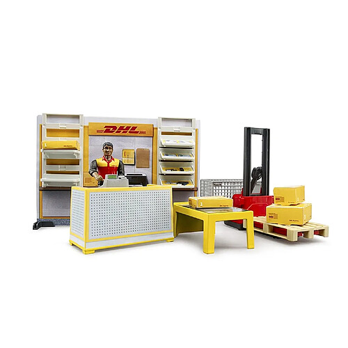 Bruder Boutique de dépôt DHL Bworld avec tire palette et colis