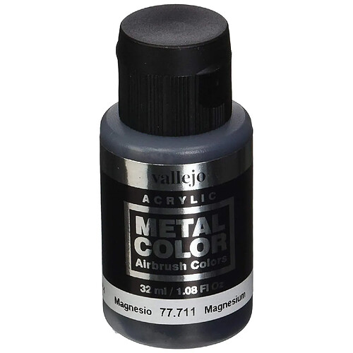 Acrylicos vallejo 32 ml``en magnésium`` Couleur métal