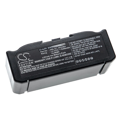 vhbw batterie remplacement pour iRobot ABL-D1, 4624864 pour aspirateur Home Cleaner (5200mAh, 14,4V, Li-ion)