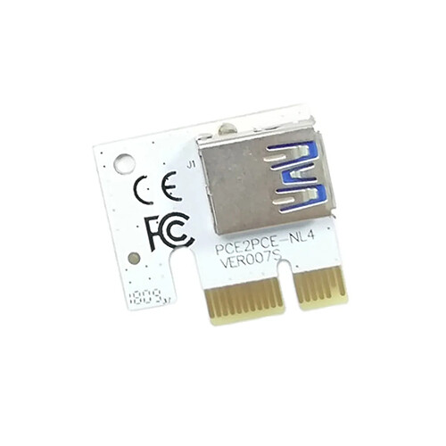 Carte Graphique USB Riser Card PCI-E 1X à 16X Mining Adapter Accessory Blue