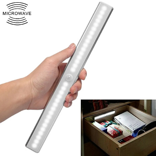 Wewoo 2.8W 30 LED lumière blanche large écran intelligent capteur de corps humain de la du Cabinet couloir version de charge USB