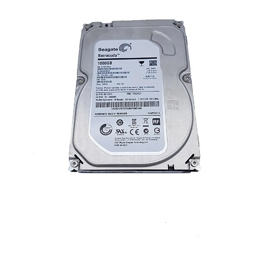 Seagate Technology Disque Dur Seagate 1To SATA 3.5" ST1000DM003 1CH162-543 - CC56 - 0C17876 · Occasion