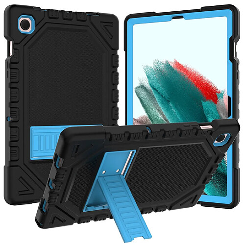 Coque en silicone antichoc avec béquille noir/bleu pour votre Samsung Galaxy Tab A8 10.5 (2021)