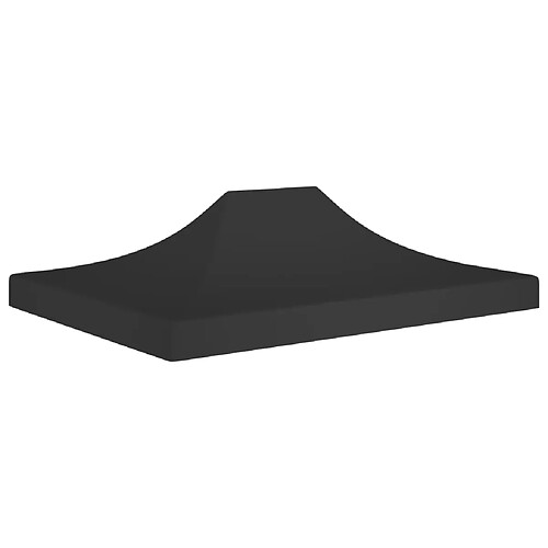 vidaXL Toit de tente de réception 4,5x3 m Noir 270 g/m²