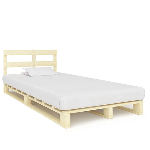 vidaXL Cadre de lit de palette sans matelas bois pin massif 120x200 cm