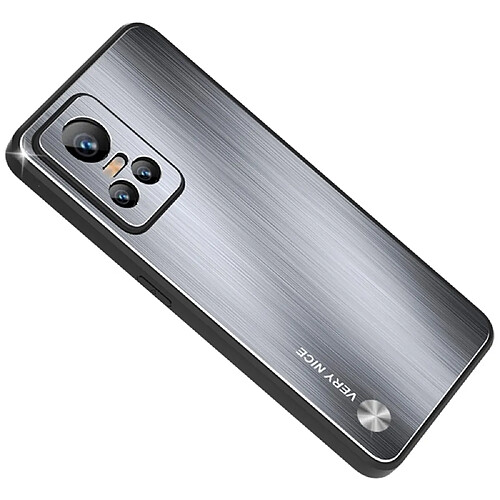 Coque en TPU + alliage d'aluminium anti-rayures pour votre Realme GT Neo3 - argent