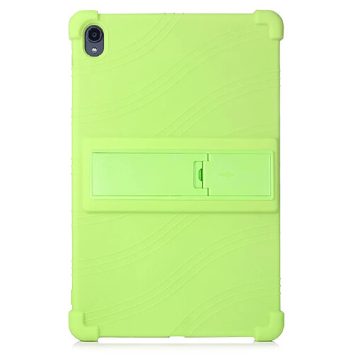 Coque en silicone Multicolore avec béquille coulissante vert pour votre Lenovo Tab P11