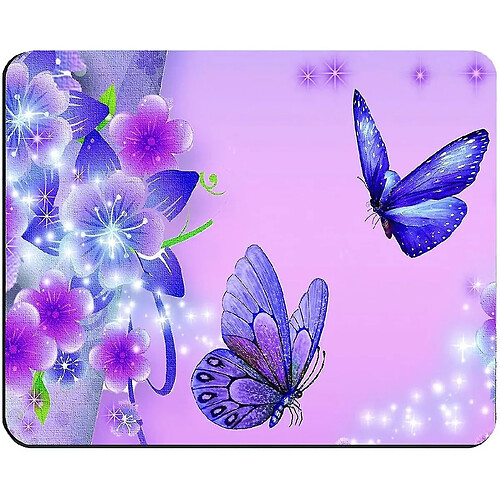 Universal Souris padpurple papillon rectangle personnalisé Mousepad