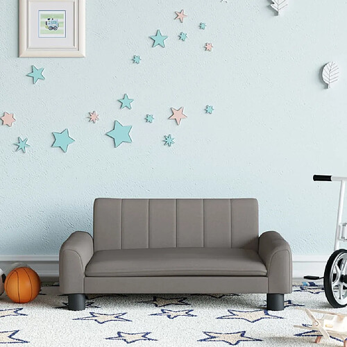 vidaXL Canapé pour enfants taupe 70x45x30 cm tissu