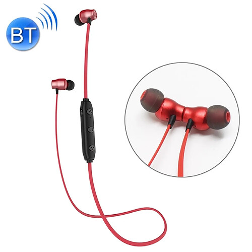 Wewoo Oreillette Bluetooth IPX4 étanche écouteurs magnétiques sans fil V4.1 stéréo intra-auriculaires, pour iPhone, Samsung, Huawei, Xiaomi, HTC & autres smartphones rouge