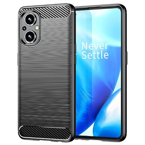 Htdmobiles Coque pour Oppo Reno 8 Lite 5G / OnePlus Nord N20 5G - housse etui silicone gel carbone + film ecran - NOIR