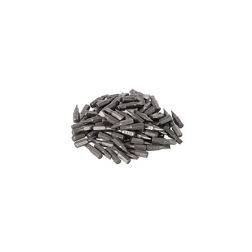 100 embouts de vissage L.25 mm Plat 6 mm chrome-vanadium - 277848 - Silverline