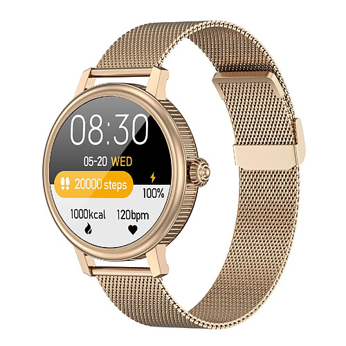 Yonis Montre Connectée Or Étanche IP67 Smartwatch Multisport Bluetooth 5.0