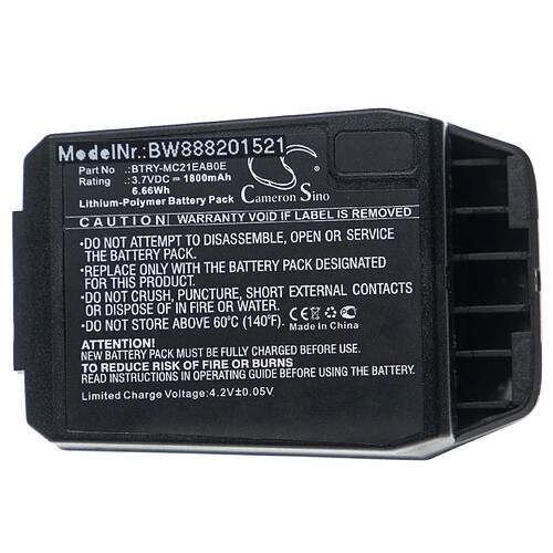 vhbw batterie compatible avec Motorola MC2100, MC21, MC2180 scanner portable handheld (1800mAh, 3,7V, Li-Polymère)