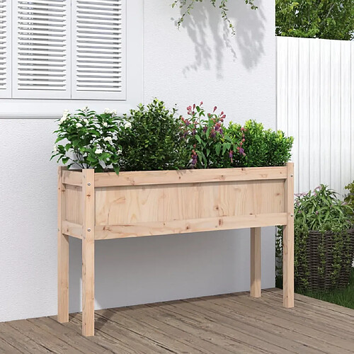 vidaXL Jardinières avec pieds 110x31x70 cm bois de pin massif