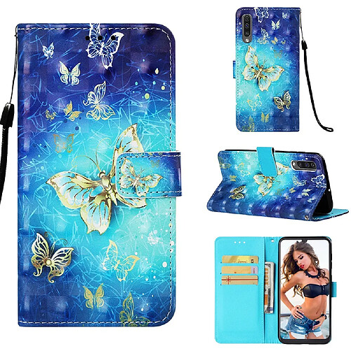 Etui en PU impression de motifs motif papillon pour Samsung Galaxy A50