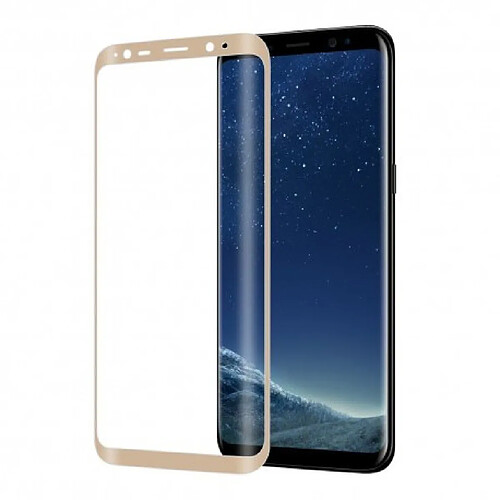 Crazy Kase Film Galaxy S8 Plus protection écran verre trempé contour doré