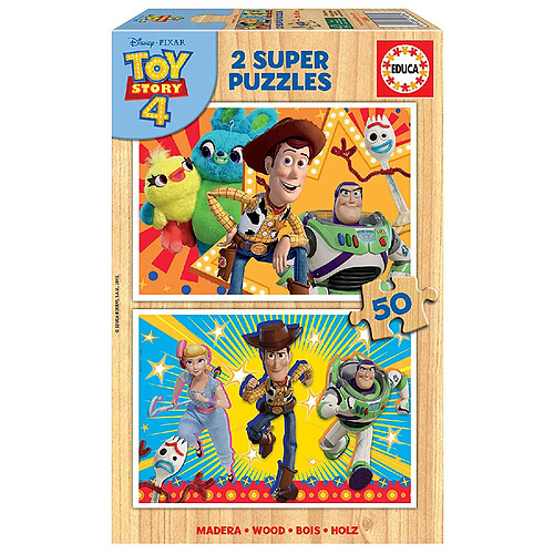 Educa Borrás-2X50 Bois Toy Story 4 Puzzle, 18084, Varié